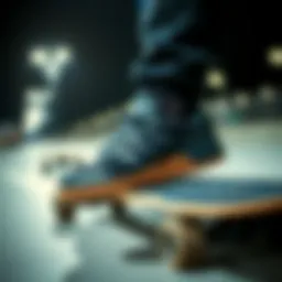 Stylish view of Adidas Daily 3.0 Black Gum on a skateboard