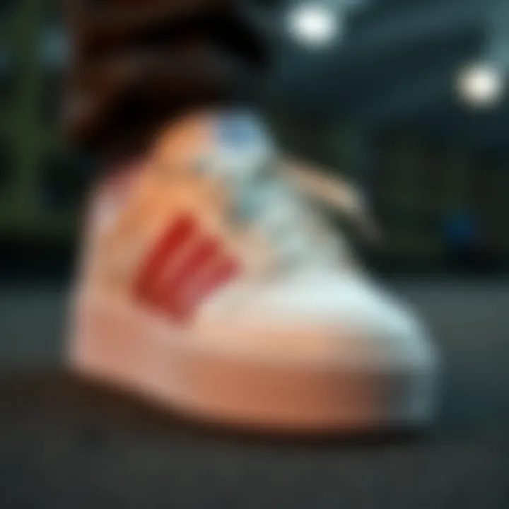 Design Elements of the adidas Forum 84 Low Platform Detailed view of the adidas Forum 84 Low Platform showcasing its unique design elements