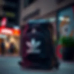 Stylish Adidas laptop backpack in urban setting