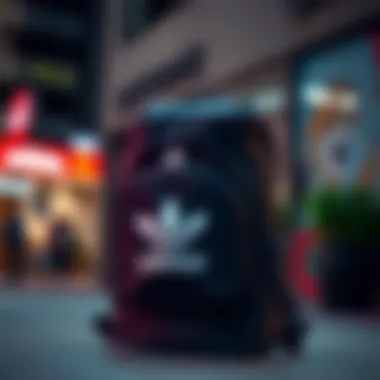 Stylish Adidas laptop backpack in urban setting