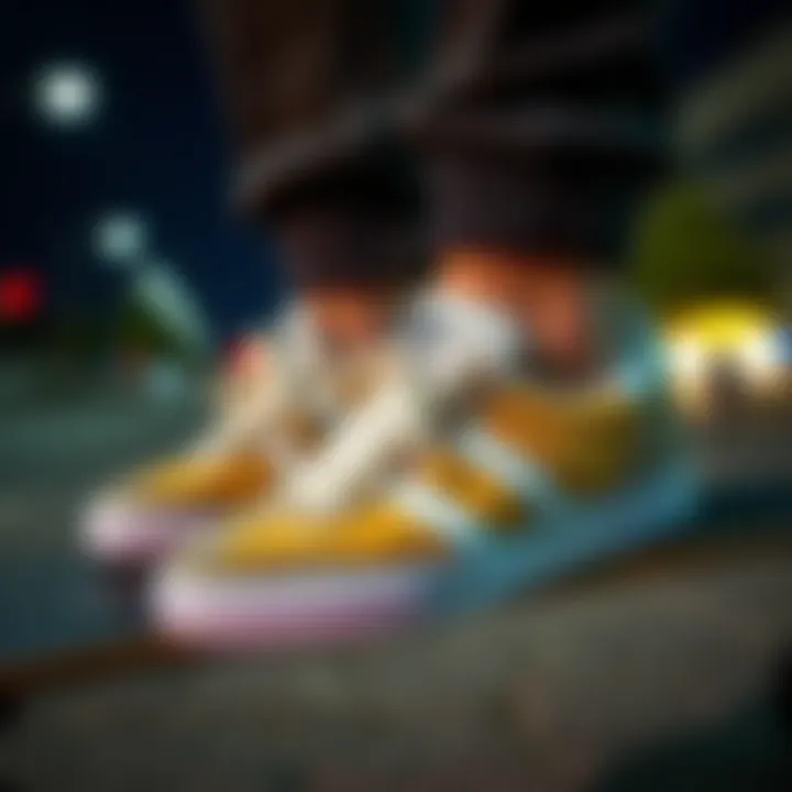 Cultural Impact of Adidas Skate Slip-Ons in Fashion A visual representation of skate fashion trends influenced by Adidas slip-ons.