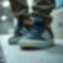 Close-up of the stylish Adidas skate slip-ons showcasing unique design elements.