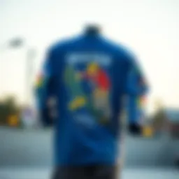 Vibrant graphic long sleeve shirt showcasing unique designs