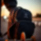 Unique Design Elements of the adidas Mini Bookbag Close-up view of the adidas mini bookbag showcasing its unique design elements.