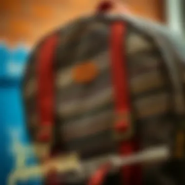 Detailed Features of Little America Backpack Close-up of Herschel Little America backpack features