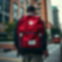 Herschel Little America backpack in urban setting