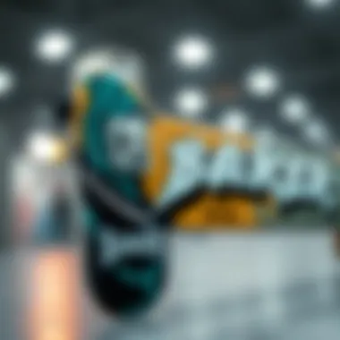 Artistic view of the Baker Complete Skateboard 8.25 showcasing its design