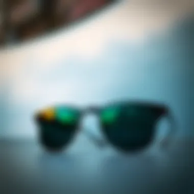 A pair of striking black retro sunglasses showcasing their sleek design