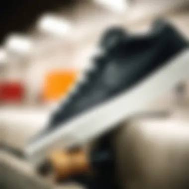 Sleek Design of Blazer Low Black Detailed view of the Blazer Low Black showcasing its sleek design and texture