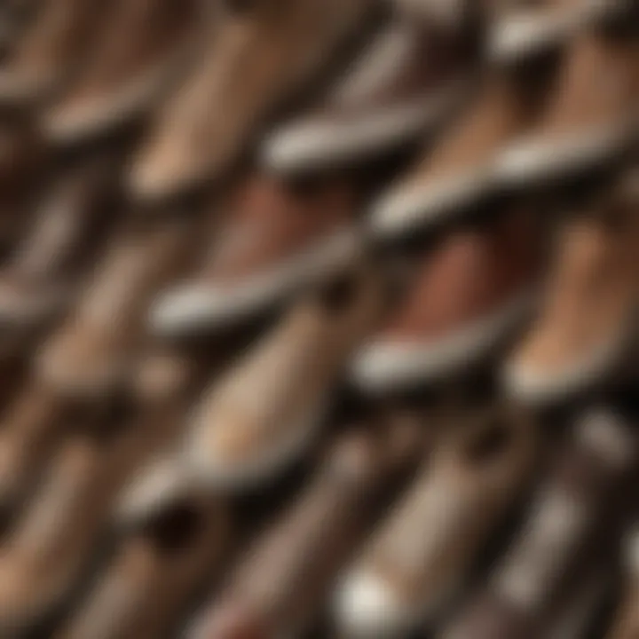 A collection of various styles of brown canvas sneakers showcasing design variations