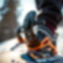 Close-up view of Burton large bindings showcasing their innovative design