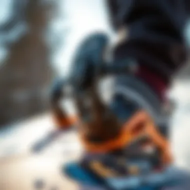 Close-up view of Burton large bindings showcasing their innovative design