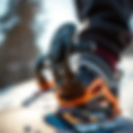 Close-up view of Burton large bindings showcasing their innovative design