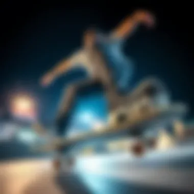 Skateboarder demonstrating performance with Burton large bindings