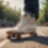 Close-up of Cariuma skate shoes showcasing sustainable materials