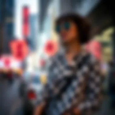 Modern Styling of Checkerboard Shirts Contemporary checkerboard shirt styled in urban environment