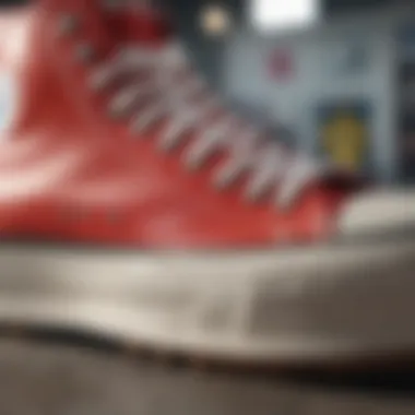 Close-up of the unique sole design of Chuck Taylor All Star Lugged