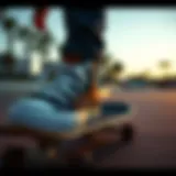 Stylish Chuck Taylor Ultra Mid shoes in action on a skateboard.