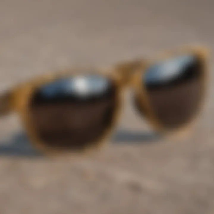 Close-up of cheetah print pattern on Pit Viper sunglasses