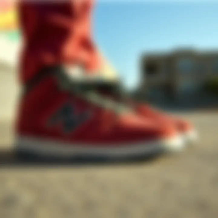 Setting the Standard: New Balance versus Competing Brands in Skate Shoes Comparison of New Balance skate shoes against competitors, visually representing key features