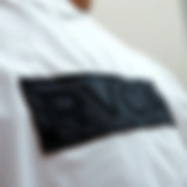 Close-up of RVCA Brand Logo Close-up of RVCA logo on clothing