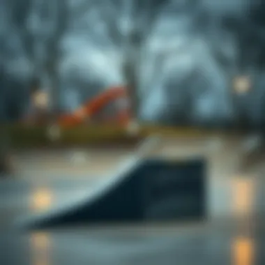 Skatelite Ramp in a Skate Park Skatelite ramp in skate park environment