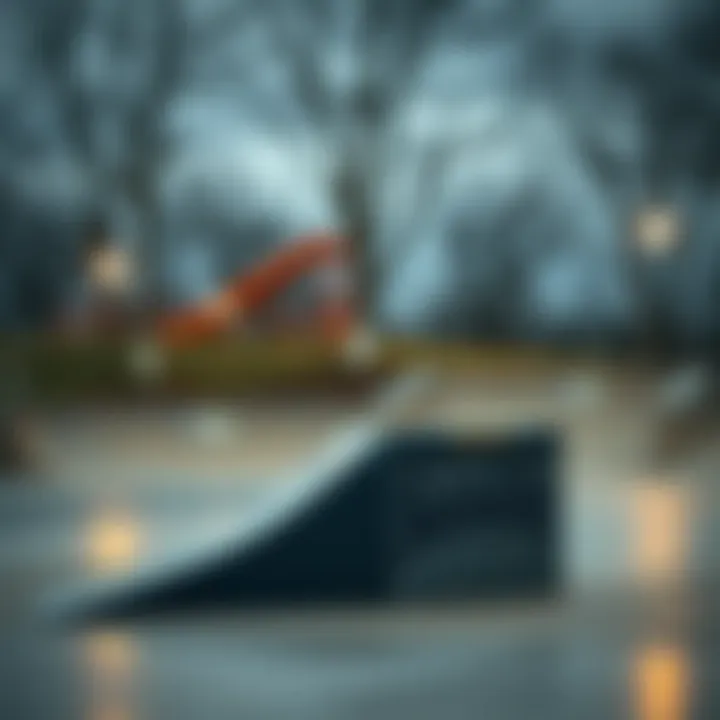 Skatelite Ramp in a Skate Park Skatelite ramp in skate park environment