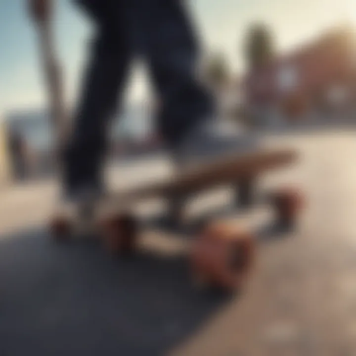 A well-maintained 7-inch skateboard, illustrating maintenance practices essential for longevity and performance.