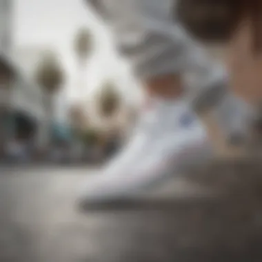 A stylish outfit paired with Converse All Star Low White sneakers.