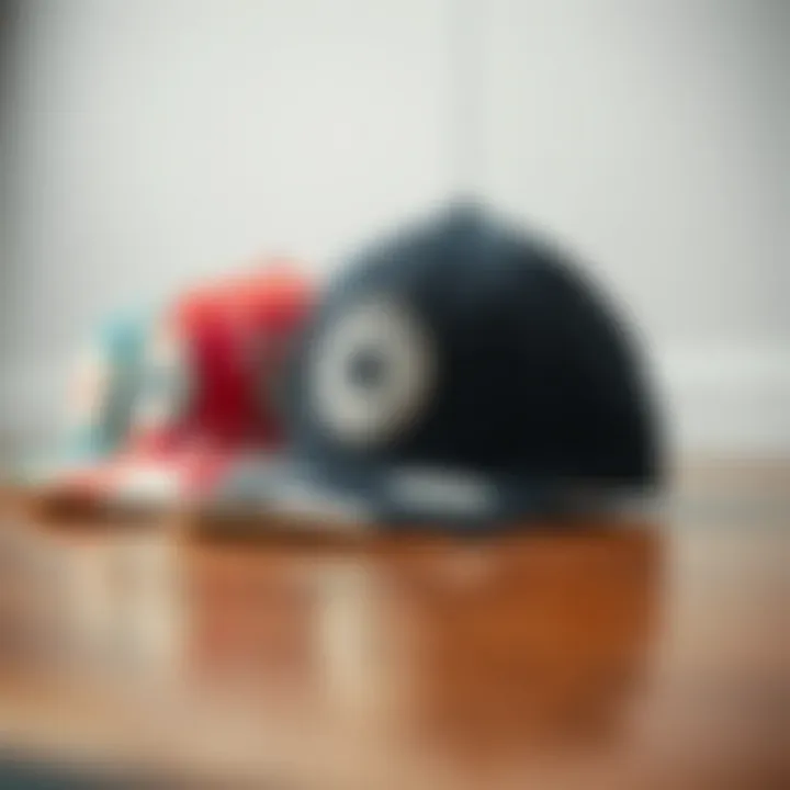 Collage of various Converse hat designs over the years