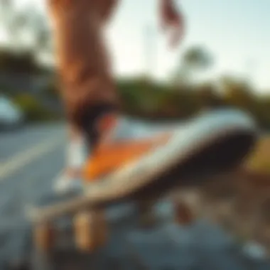 Skateboarding with Converse Hike Skateboarder wearing Converse Hike in action