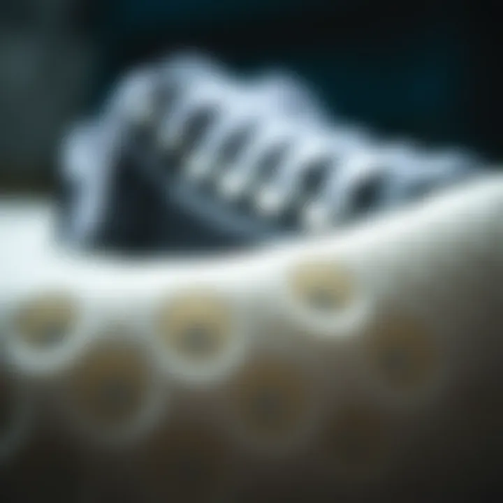 Close-up of Converse memory foam material showcasing its texture and resilience