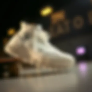 A Converse sneaker featuring memory foam technology in an artistic display