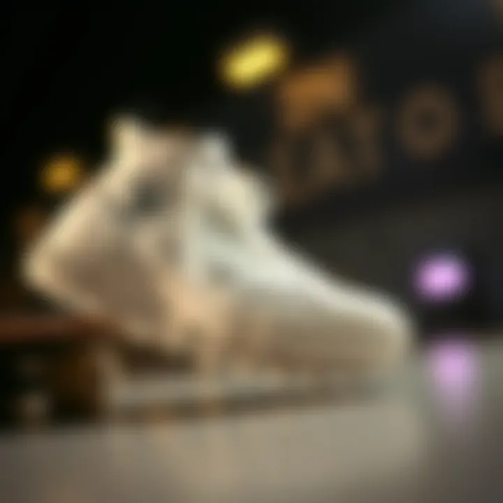 A Converse sneaker featuring memory foam technology in an artistic display