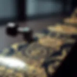 Detailed view of custom fingerboard griptape design showcasing intricate patterns