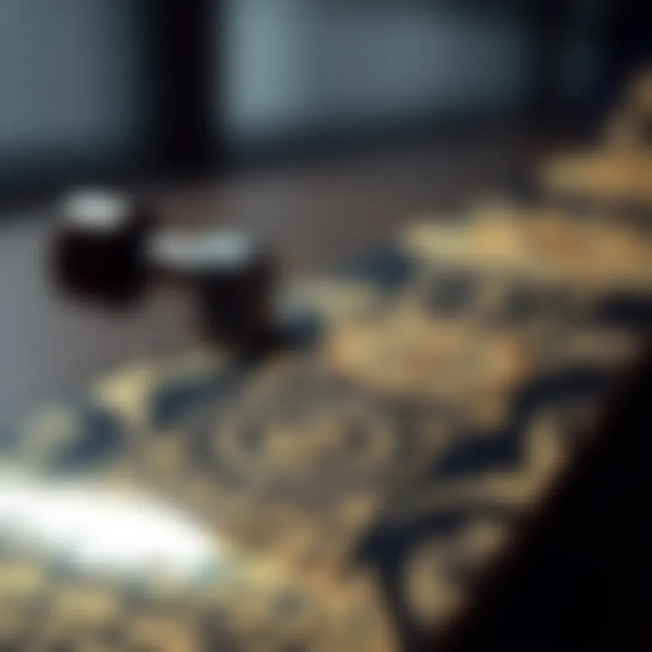 Detailed view of custom fingerboard griptape design showcasing intricate patterns