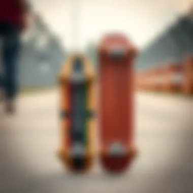 Comparative Analysis of Skateboard Riding Styles Side-by-side comparison of skateboards for different riding styles.