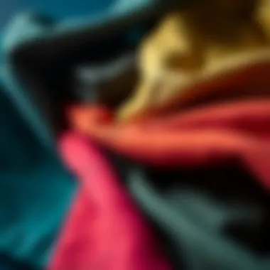 Stylish fabric swatches showcasing different materials for shorts