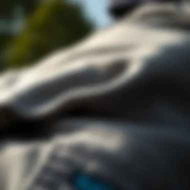 Close-up of fabric texture of high-quality sweat shorts