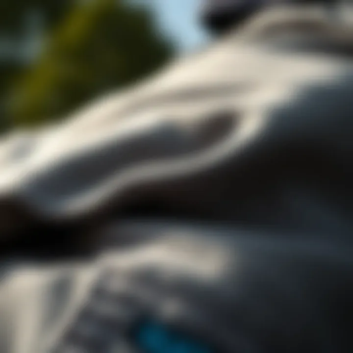 Close-up of fabric texture of high-quality sweat shorts