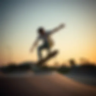 Skateboarding in Etnies Cali Cut Skateboarder performing tricks while wearing the Etnies Cali Cut.