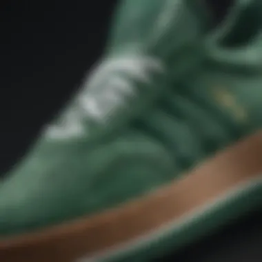 Close-up of the sole of the adidas Busenitz Green emphasizing traction