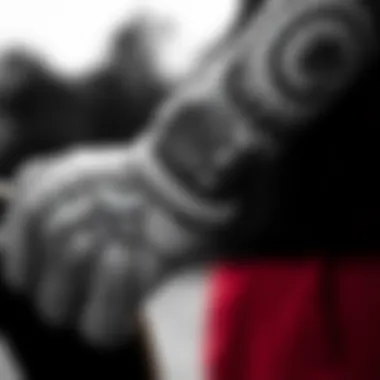 Intricate Design of Matching Bracelets Close-up of black and white matching bracelets showcasing intricate design