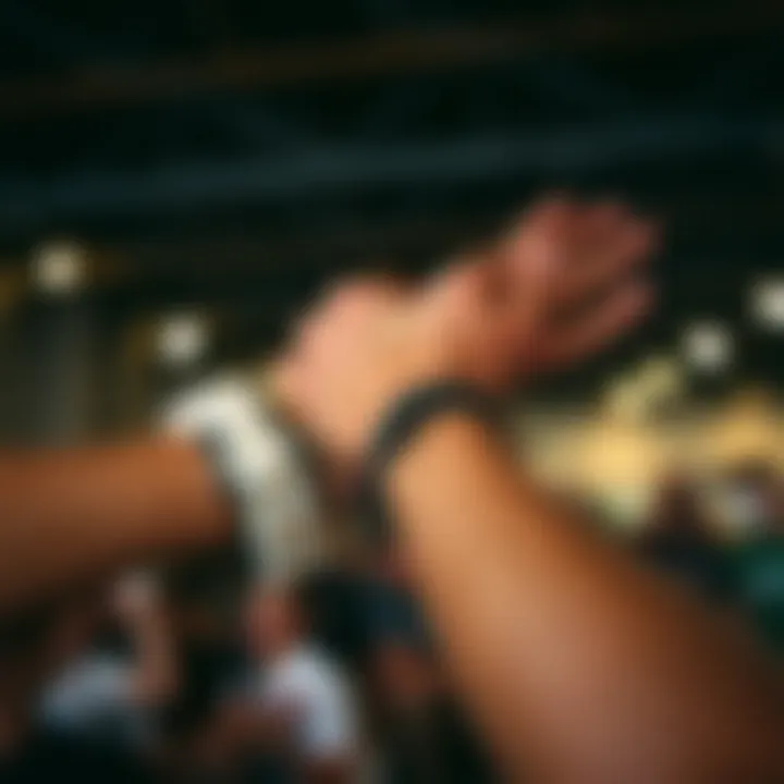 Cultural Representation of Bracelets in Connection Cultural representation of black and white bracelets in a social setting