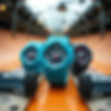 Comparative Analysis of G-Shock Models Comparison of light blue G-Shock with other models