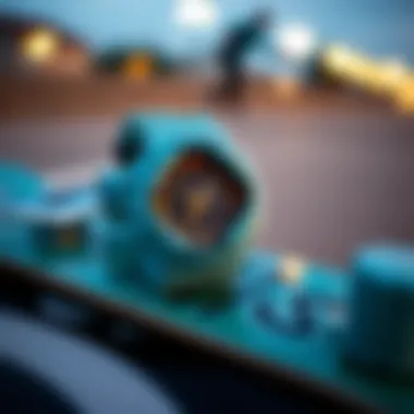 Light Blue G-Shock on Skateboard Light blue G-Shock watch displayed on a skateboard deck