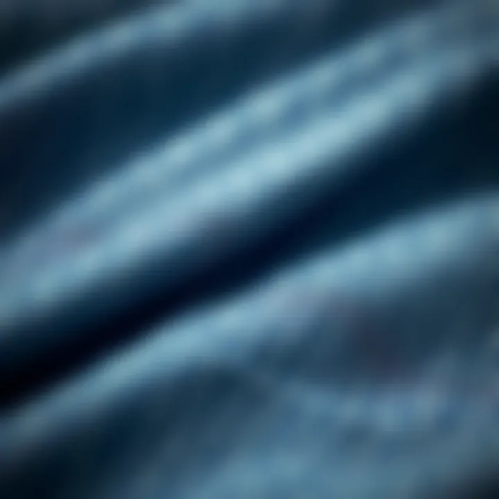 Close-up of denim fabric with unique textures