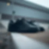 Modern Aesthetics of All Black Skate Shoes Sleek design of all black skate shoes highlighting their modern aesthetics