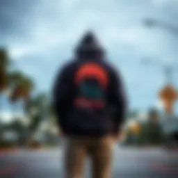 Stylish design of the Big RVCA Hoodie showcasing its unique artwork