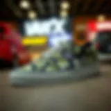 Artistic representation of black and white floral Vans showcasing intricate designs